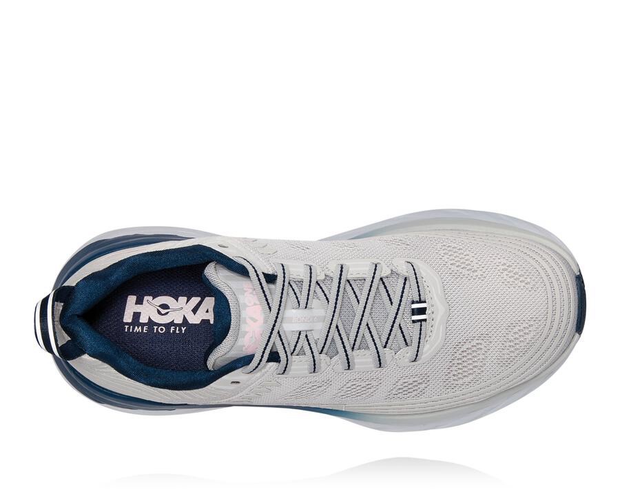 Walking Shoes Womens - Hoka One One Bondi 6 - Grey - DHGCIJK-64